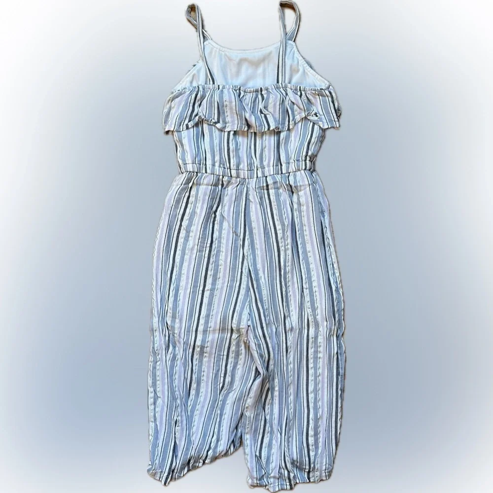 Justice Striped Pastel Sleeveless Spring Summer Romper Jumpsuit Sz Girls M (10)